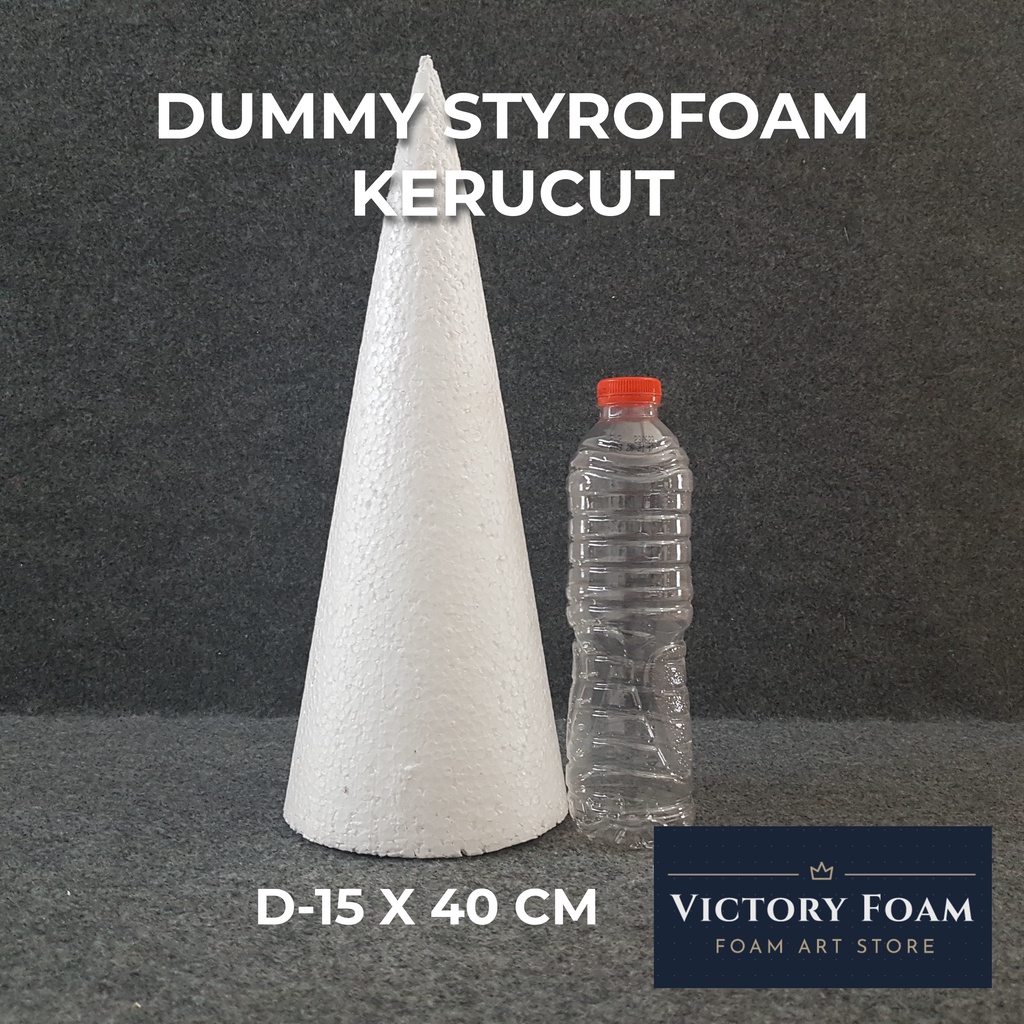 Dummy Styrofoam Kerucut D. 15cm x T. 40cm