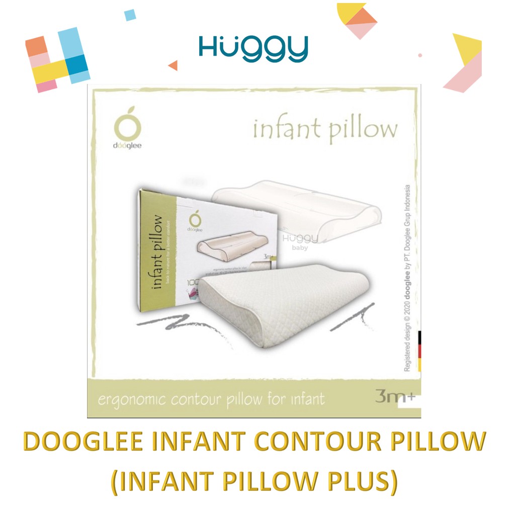 Dooglee Infant Contour Pillow Natural Latex Bantal Bayi Latex