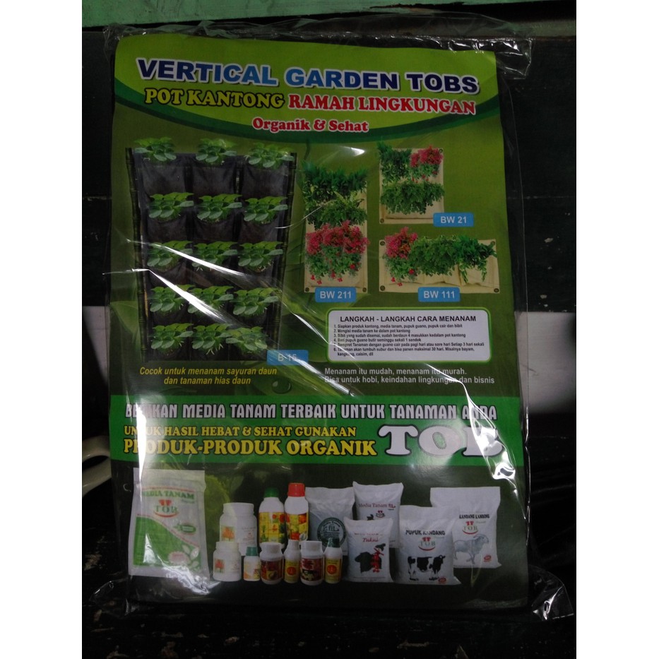 pot kantong vertikal garden merek tobs