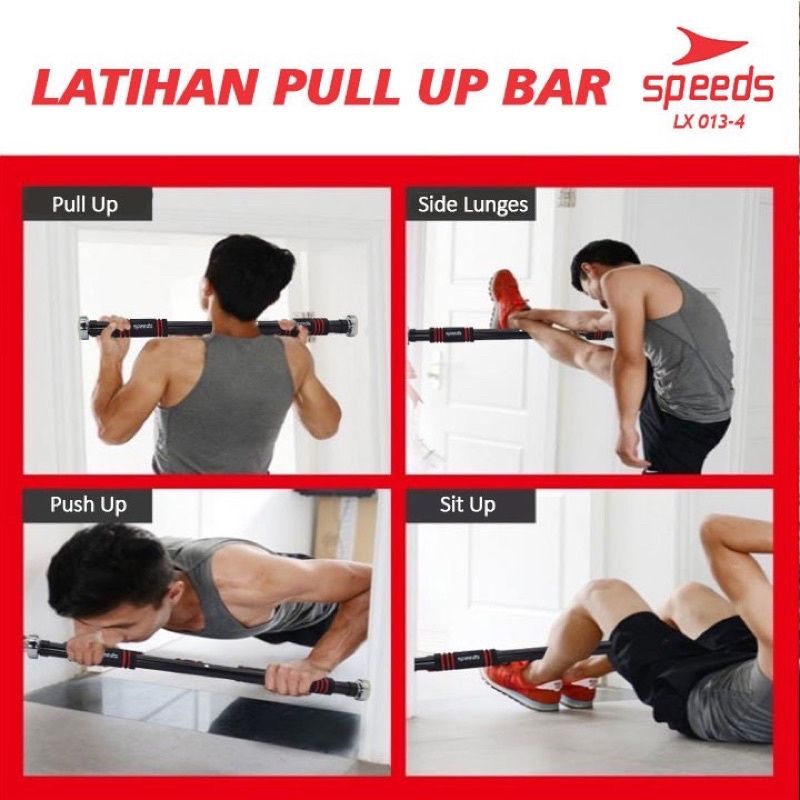 ORIGINAL MERK SPEEDS Pull Up Bar SPEEDS / Chin Up / Iron Gym Alat Fitnes dirumah doorway