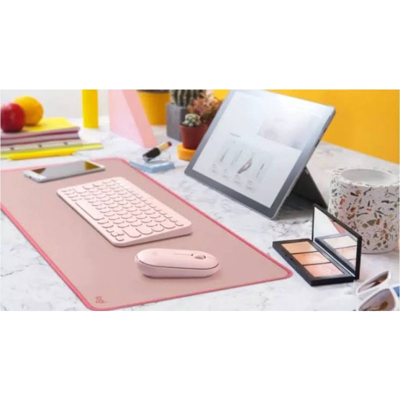 mousepad Logitech Desk Mat studio series - Mouse pad logitech XL polos anti slip 70 x 30