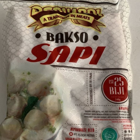 Bernardi Bakso / Baso (Isi 25 Butir) 340gr