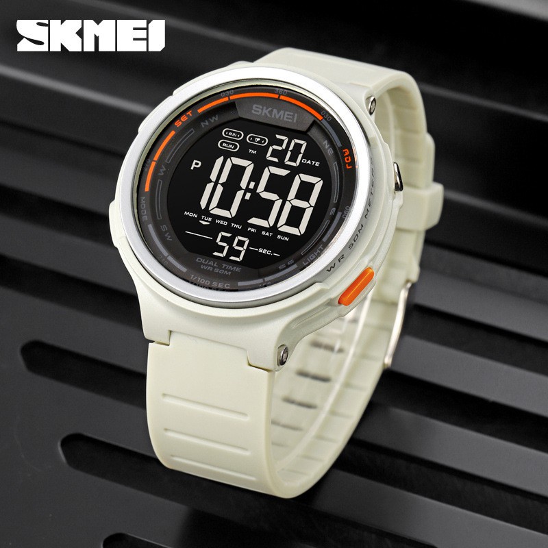 JAM TANGAN SKMEI 1841 RUBBER STRAP ORIGINAL, WR 5 BAR/ JAM TANGAN SKMEI 1841 DIGITAL/ SKMEI 1841 Jam Tangan Pria Digital Anti Air 5 Bar