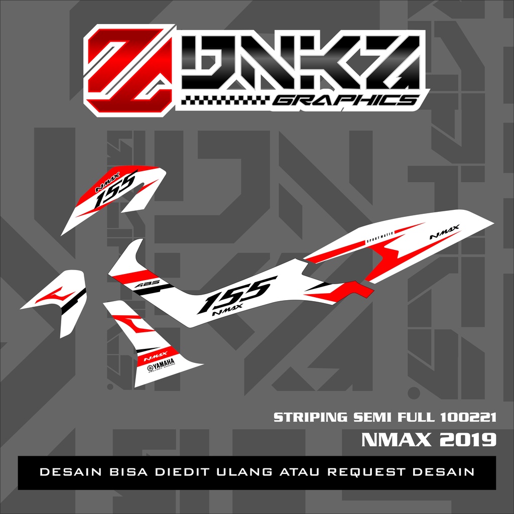 Stiker Nmax 2019 Decal Striping Nmax 2019 Premium Racing 021021AR