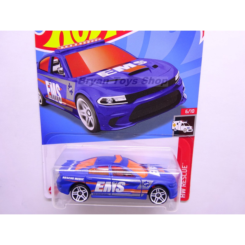 Hot Wheels 15 Dodge Charger SRT Biru Tampo EMS