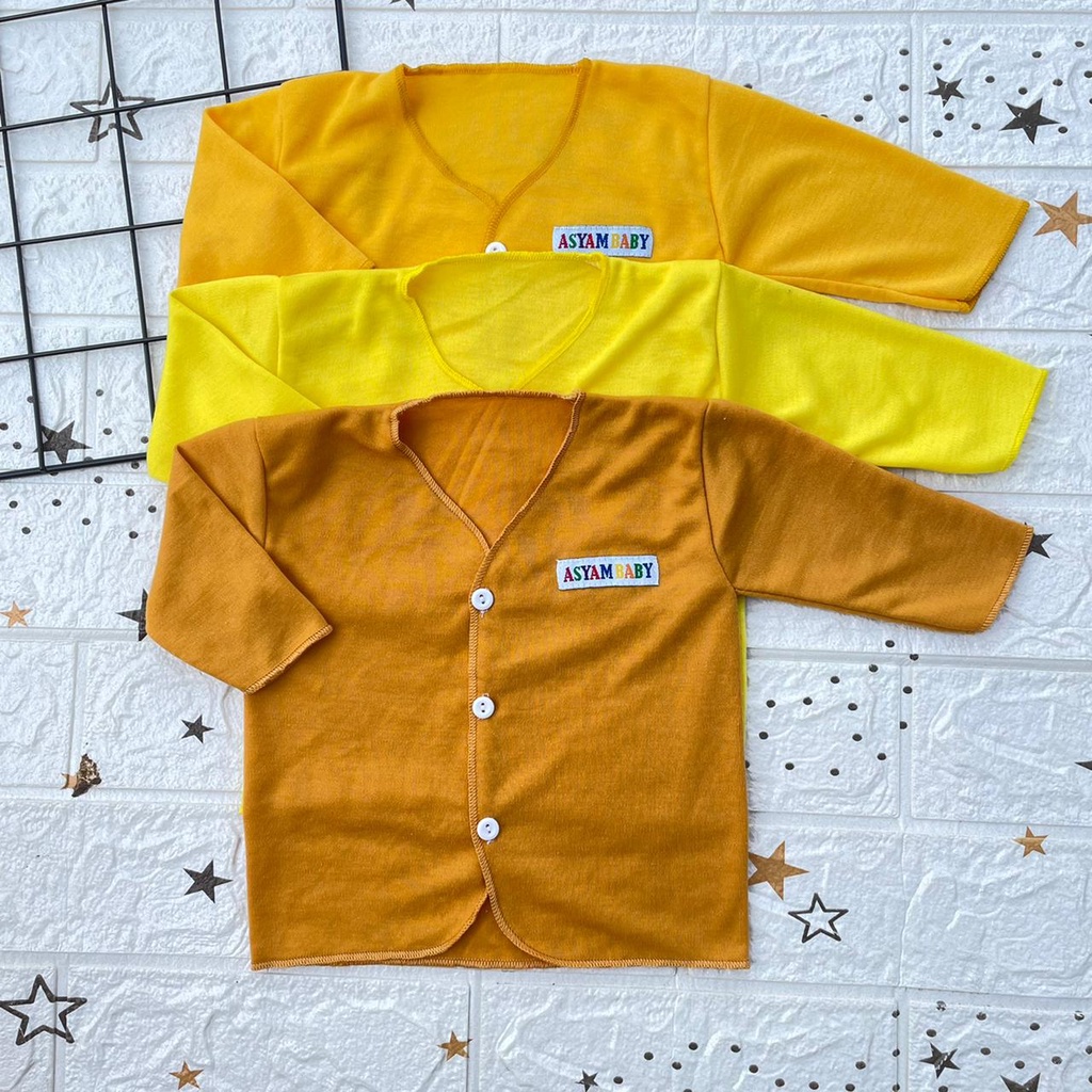 3 Pcs Baju Bayi Lengan Panjang Baju Bayi Baru Lahir Baju Bayi Newborn Atasan Bayi Asyam Baby