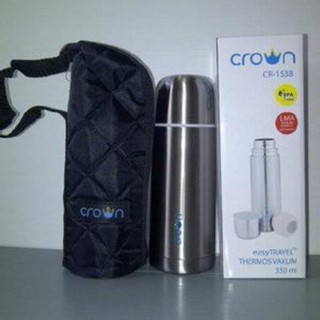 CROWN Thermos 350ml / Termos Air Panas / Dingin 350 ml EasyTravel Vacuum + Free Bubble Wrap