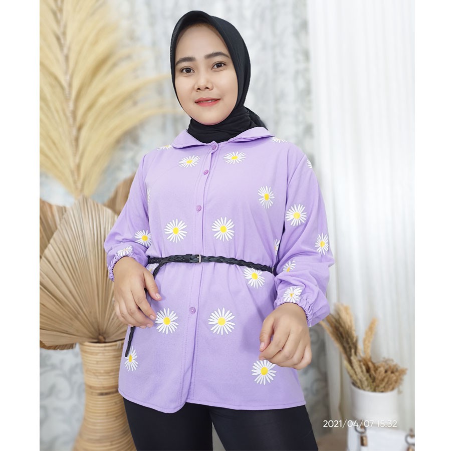 DAISY LILAC BLOUSE WANITA DAPAT GESPER GL FASHION