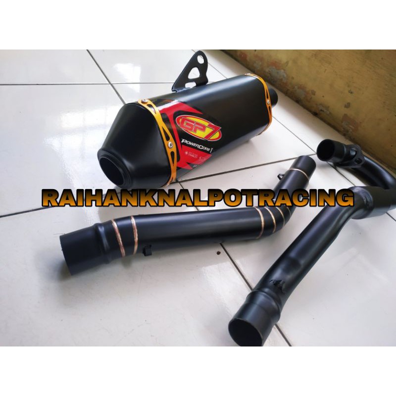 Knalpot Gp7 Black Doff KLX-DTRACKER-BF-CRF 150-WR 155 SUARA BASS