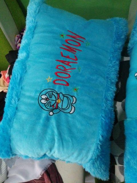 Bantal Doraemon,guling Doraemon Karakter Rasfur Bordir Ukuran Sedang 50cm 1set