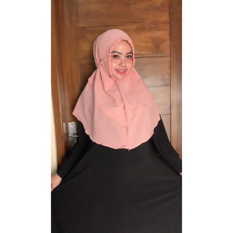 Bergo KCB 2 Layer/Bergo Maryam/Bergo lipit/Bergo Murah/Bergo konveksi