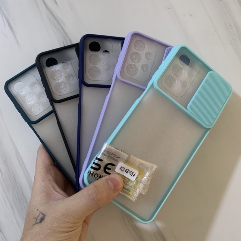 Slide Case Samsung A23 4G New - Softcase Hard Sleding Protection Camera - UA