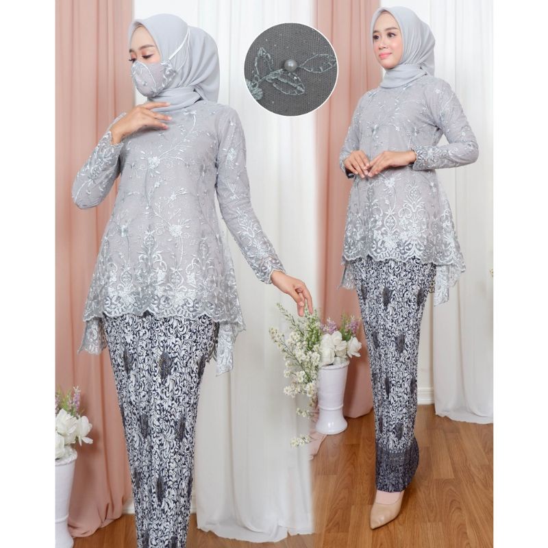 ADE> SET KEBAYA MIKHA - BAJU KEBAYA MODERN - KEBAYA AKAD CANTIK - OUTFIT BAJU PESTA -KEBAYA WISUDA-Coksu