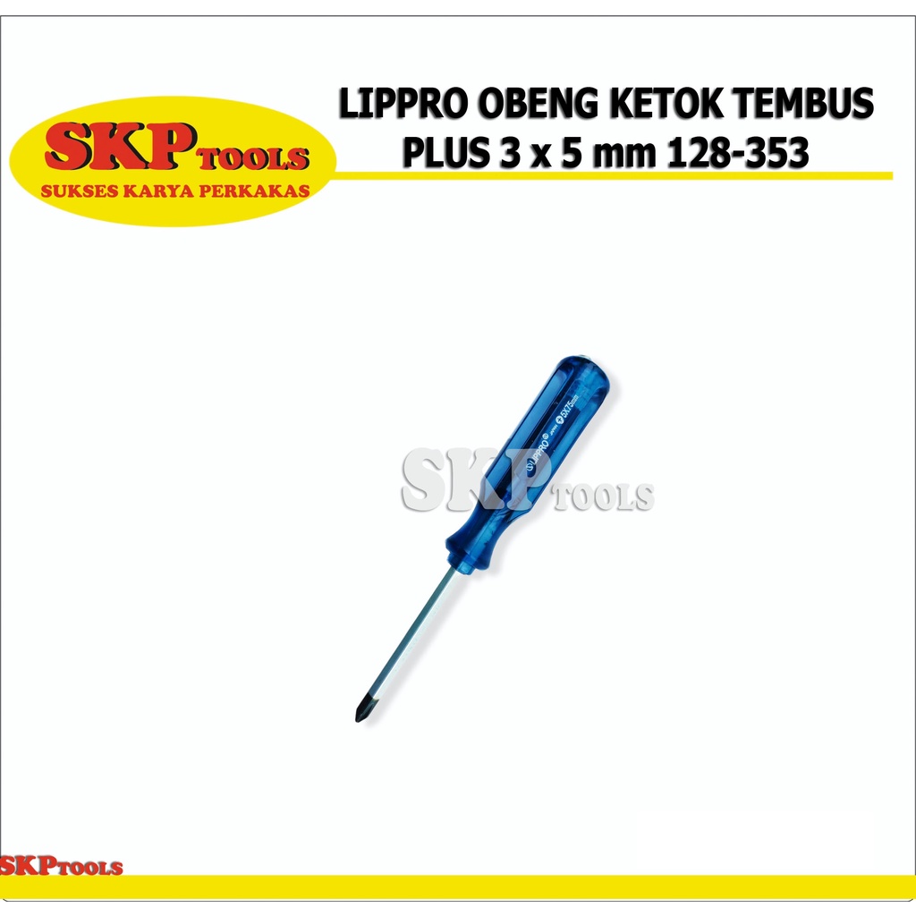 LIPPRO OBENG KETOK TEMBUS 3x5 mm PLUS (128-354)