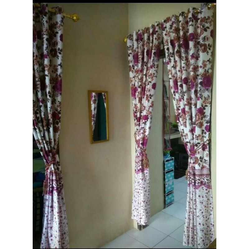 GORDEN JENDELA MOTIF SHABY UNGU