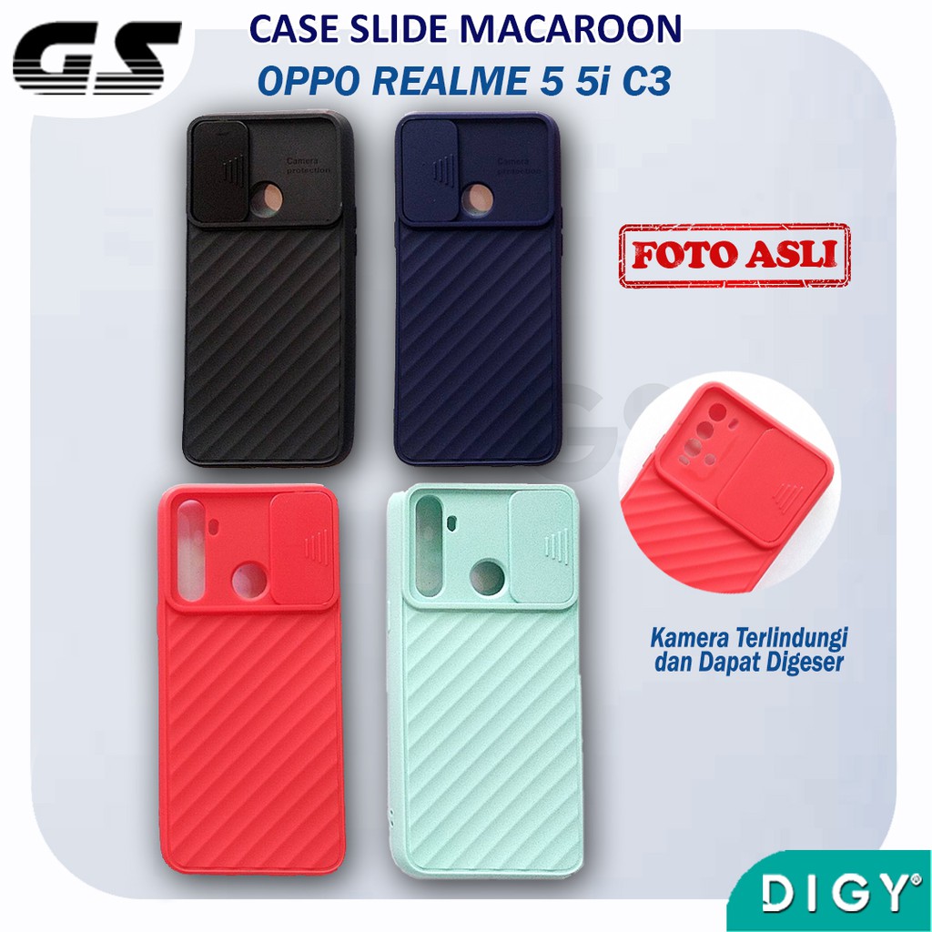 Case Import Korea Termurah Softcase OPPO A15  A15S 5 C20 Protector Slide Camera Macaroon