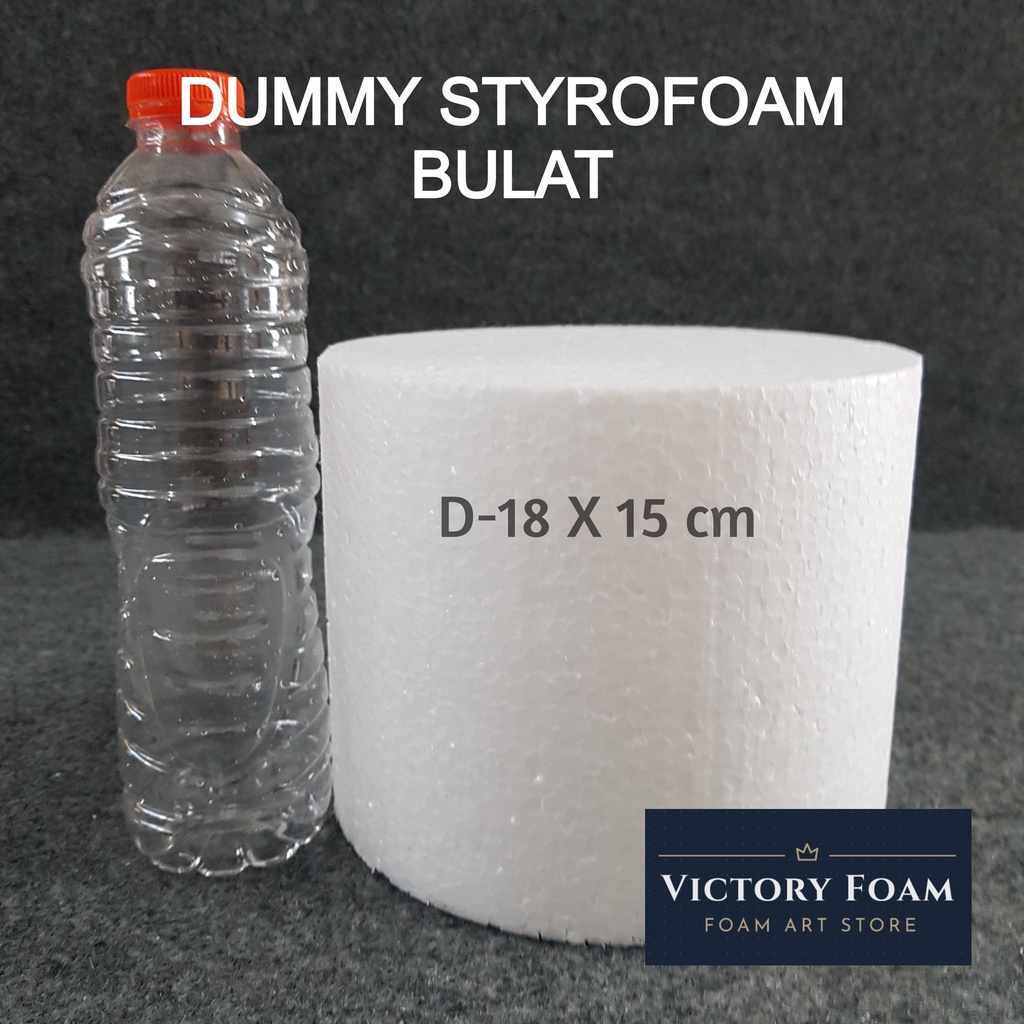 Dummy Styrofoam Bulat D. 18cm x 15cm