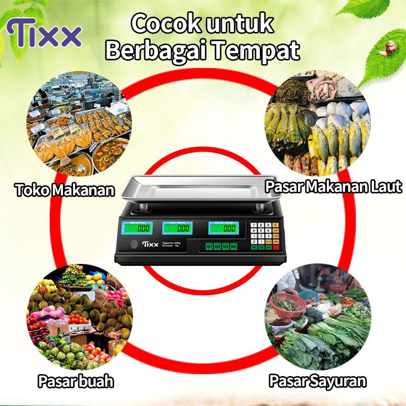 Digital Computing Scale 40Kg/Double Display/Timbangan Digital buah / TIMBANGAN BUAH 40KG