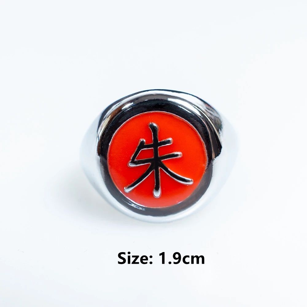 MXBEAUTY Men Luminous Rings Child Gifts Cosplay Props Anime Akatsuki Member Ring Women Japenese Anime Fan Gift Zhu Rings Itachi Deidara Pain DIY Jewelry