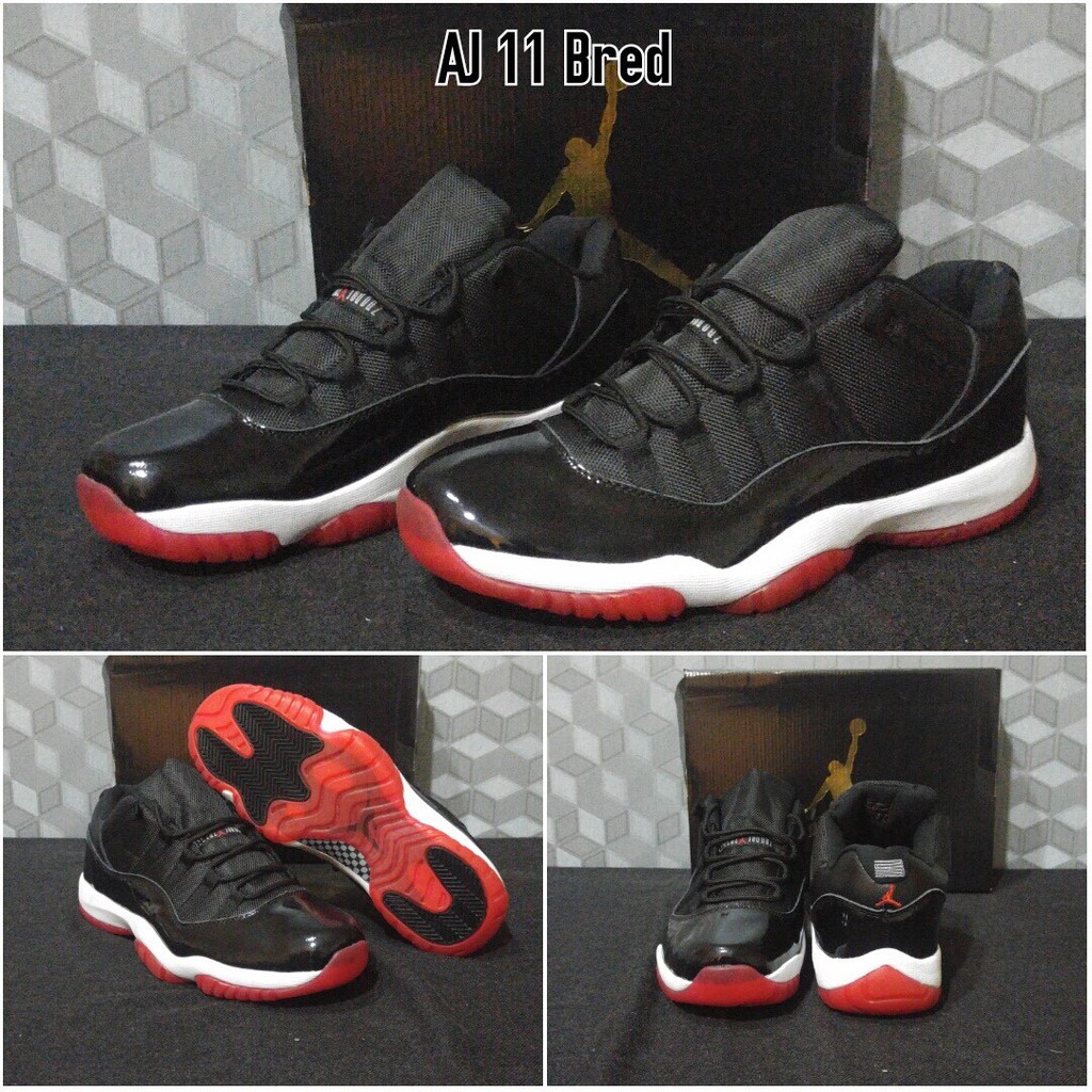 Sepatu Basket Kuliah(FREE KAOS KAKI) Sepatu Basket Nike Air Jordan 11 ( Aj Xi ) Low Bred
