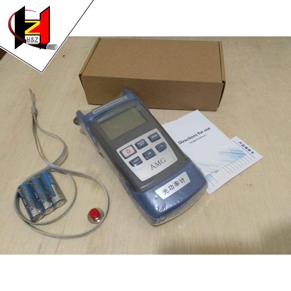 OPM AMG/Optical Power Meter Cable Tester - AMG-Biru Alat Pengukur Daya Fiber Optik