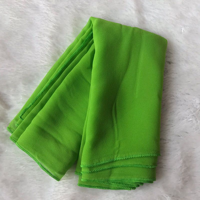 Selendang bali 2,5 m | Selendang crep cerah warna warni-Hijau Rumput