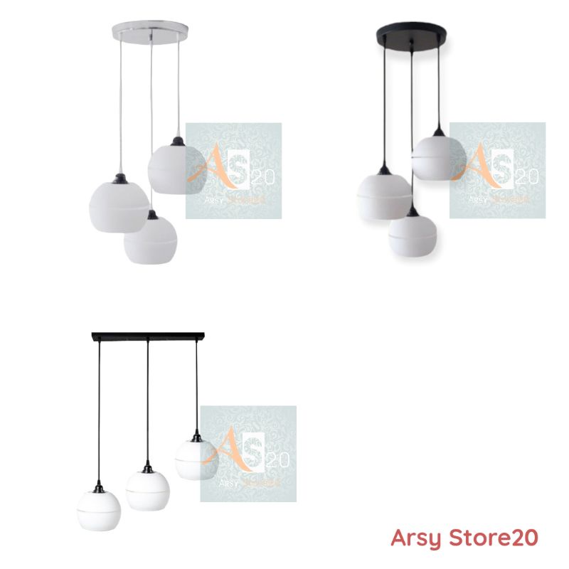 LAMPU GANTUNG / LAMPU HIAS MOONLIGHT 1 SET