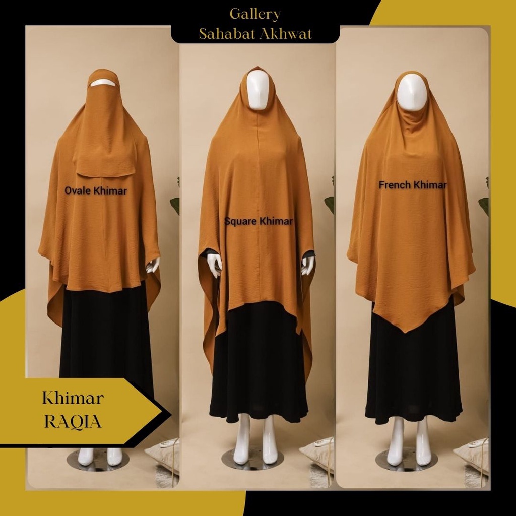 RAQIA KHIMAR OVALE SQUARE FRENCH KHIMAR FK by ALARABIAN BUTIK klambieakhwat | khimar hitam pekat | khimar syari | khimar 3 model | khimar besar | jilbab instan | jilbab syari | jilbab hitam | jilbab murah | jilbab floor lenght | jilbab termurah