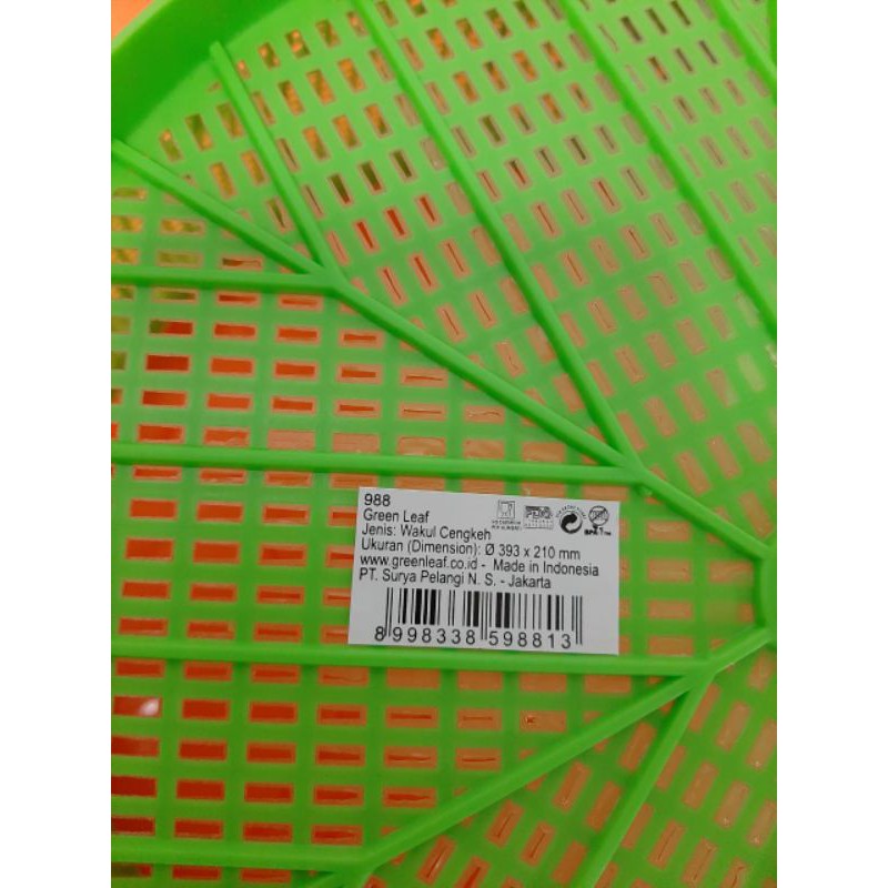 Bakul / Wakul Nasi Wadah Nasi Tempat Nasi Plastik Green Leaf Small - Large