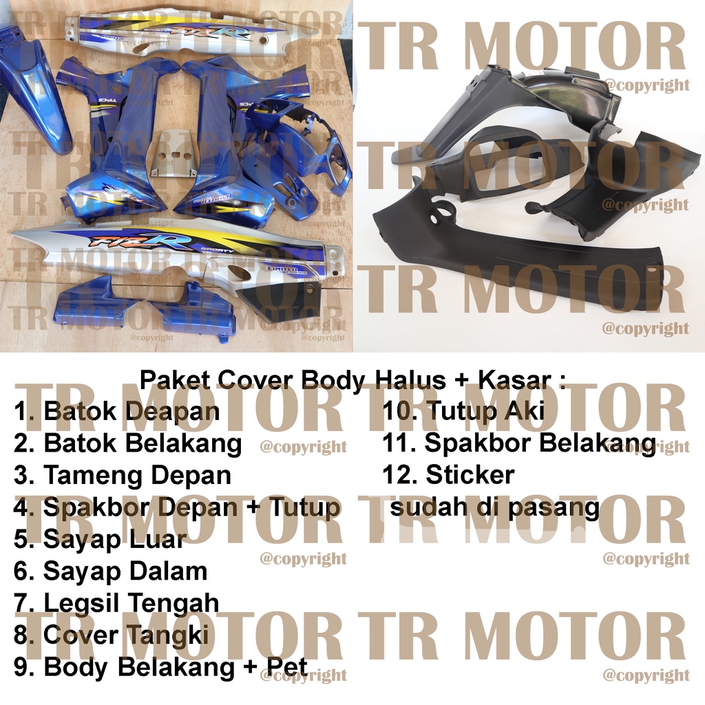 Cover Body Fizr F1zr Limited Edition Biru Tua Full Set Halus Cover Bodi Yamaha Fiz r