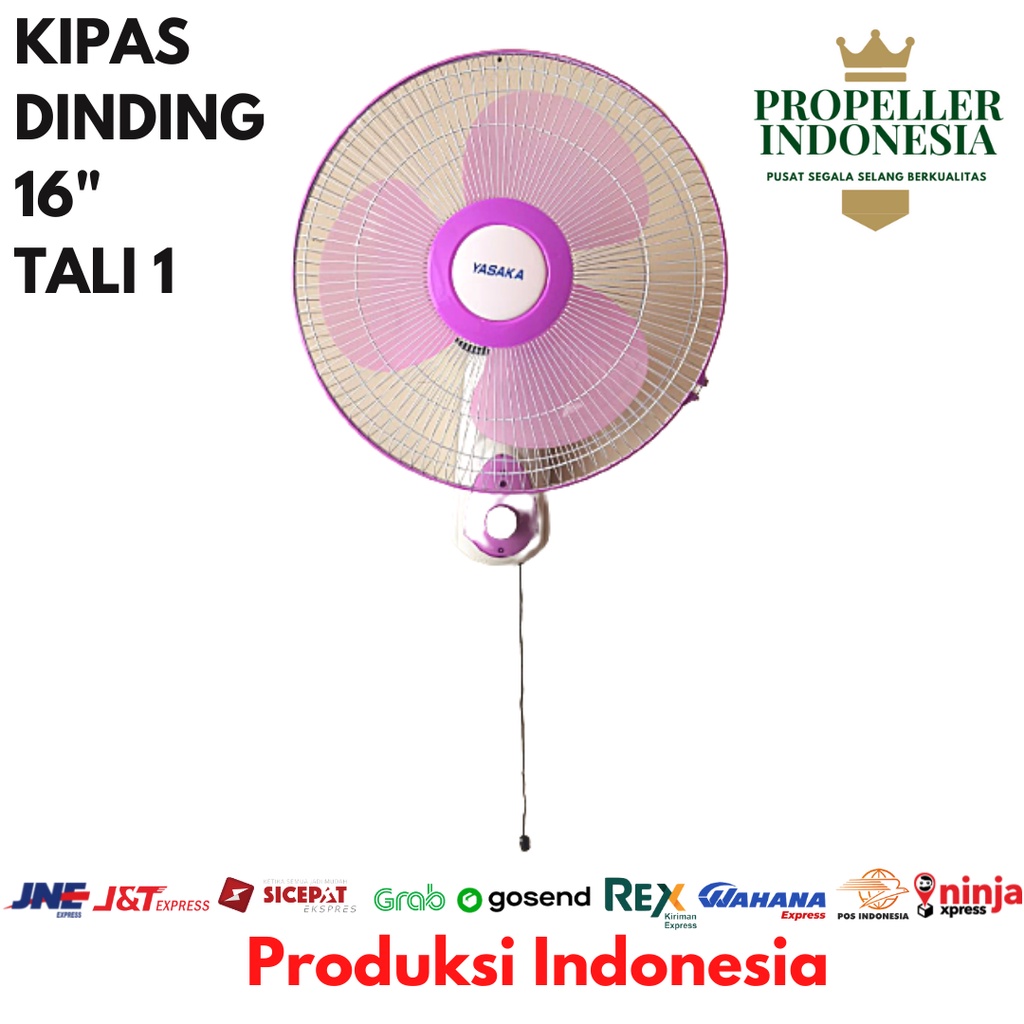 Kipas Angin Dinding 16 Inch Kipas Angin Gantung 1 Tali - 1608 Kipas Angin Tembok Plastik Kipas Bulat 16 inch Wall Fan