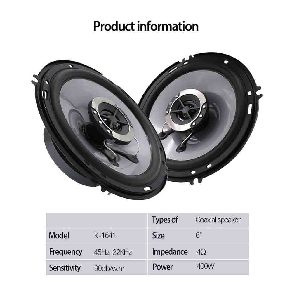 Planter Speaker Mobil Coaxial HiFi 2 Way 6 Inch 400W 2 PCS - K-1641