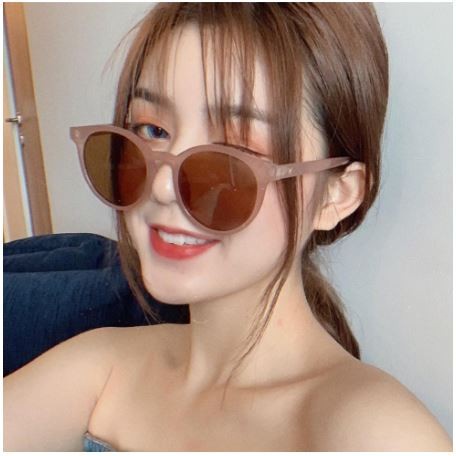 KACAMATA KOREA Anti Radiasi SunGlasses Hitam Kaca Mata Fashion Lensa Retro Bulat Pria Wanita Import