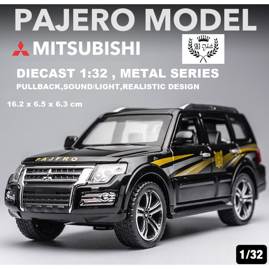 DIECAST Miniatur MOBIL Model Mitsubishi Pajero OFF ROAD SKALA 1:32