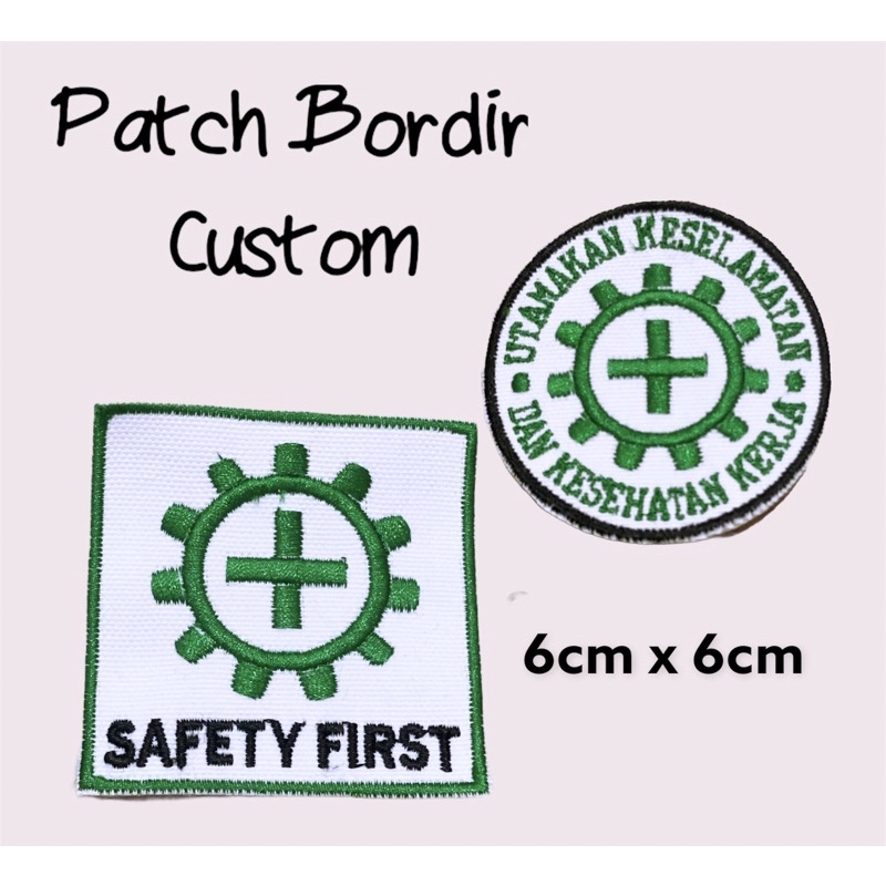 Fawn’G Handmade - Patch Bordir Logo Safety First / Bordir Logo K3