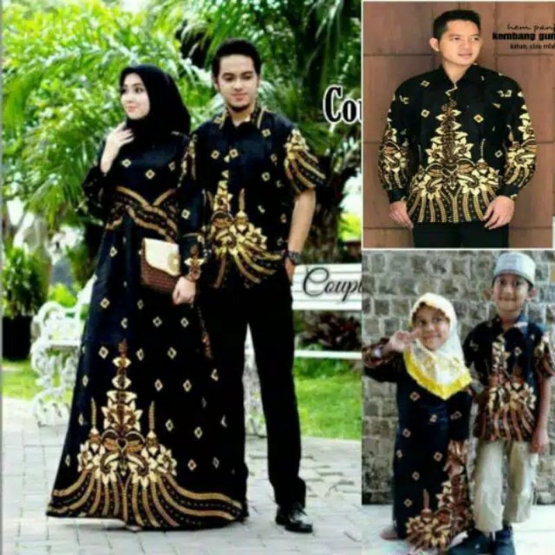 Batik couple keluarga modern terbaru set couple batik keluarga termurah di shopee Baju batik keluarga terbaru candi