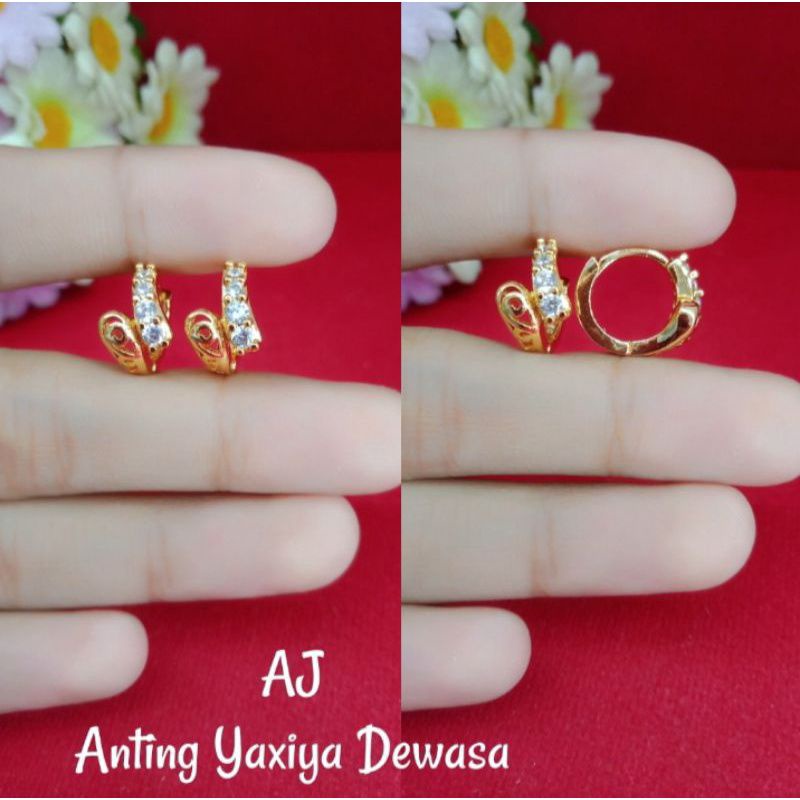 (Anting Karat) Anting Jepit Cobra Lapis Emas