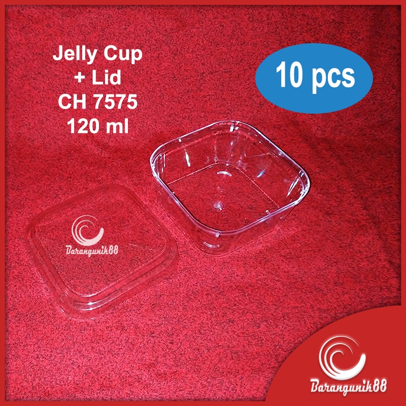 Jelly Cup Gelas Puding Agar-agar CH 7575 Lid 120 ml Food Grade Isi 10 Pcs