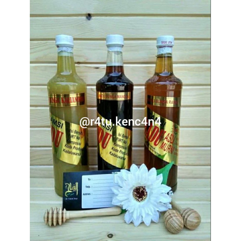 

madu murni isi bersih 650ml bunga durian+paking