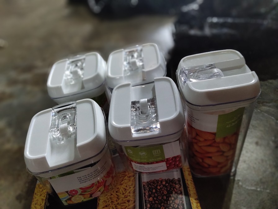 Kotak Peyimpanan / Tempat / Wadah / Tupperware Toples Makan / Makanan / Bumbu Dapur Plastik