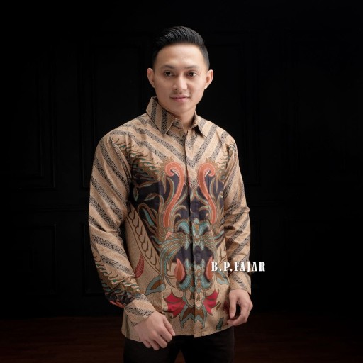 Kemeja Batik Pria Lengan Panjang Size M L Xl Hem Batik Panjang Premium
