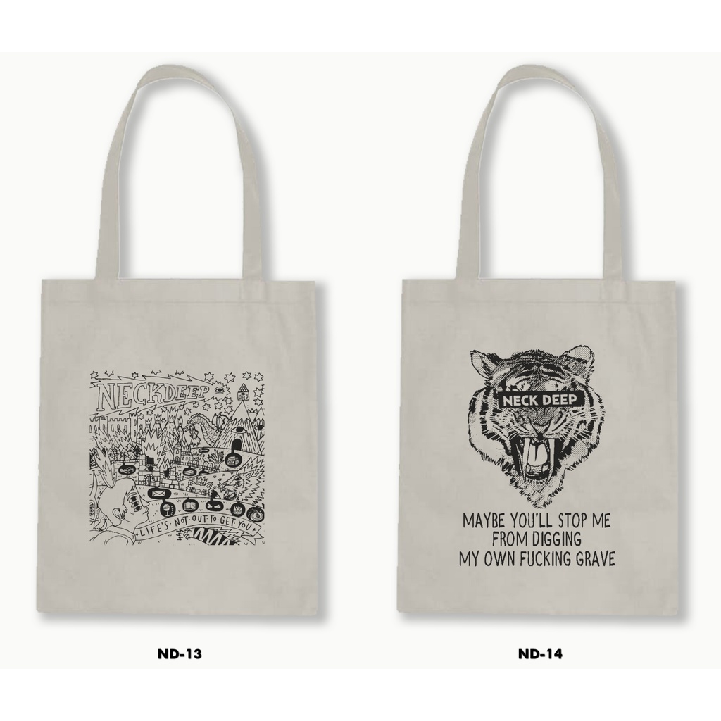 TOTE BAG BLACU - NECK DEEP 01