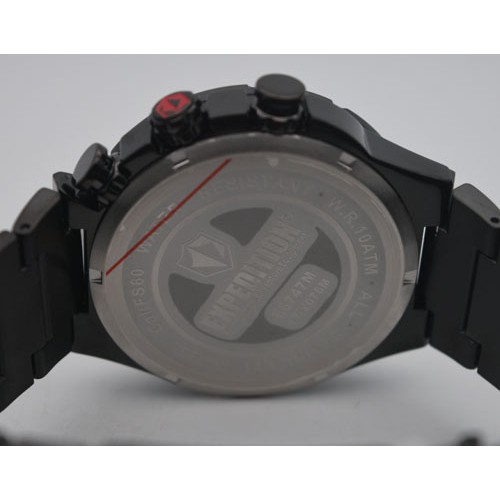 Jam Tangan Pria Expedition E 6747 Full Black Red Dial Original