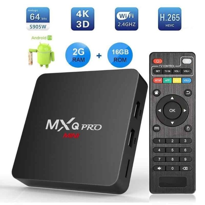 [2GB/16Gb] Android TV Box MXQ Pro Android 12.1 Support 4K Full HD Anycast Movie Player Smart TV not Mi TV Stick