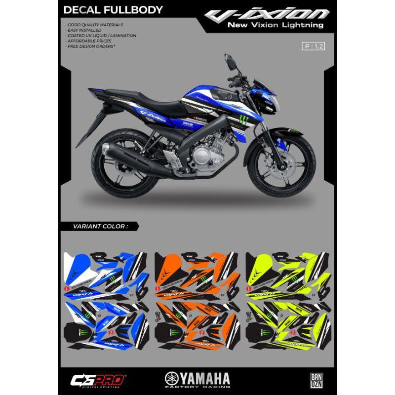 DECAL VIXION NEW 2014 NVL-STICKER VARIASI FULL BODY VIXION NEW NVL 2014