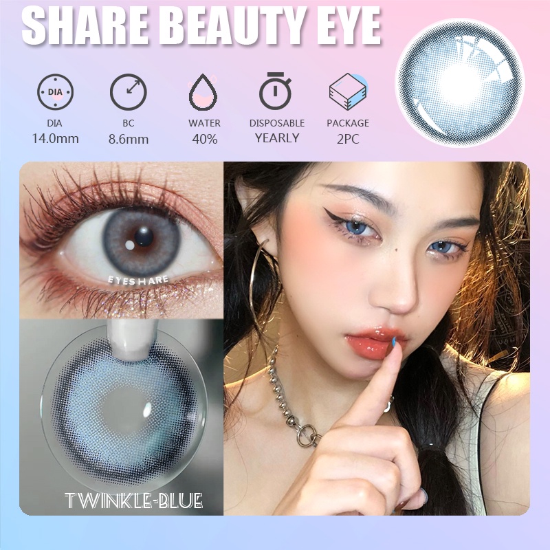 [COD]TWINKLE~PURPLE BROWN ~SOFTLENS INNOCENT NORMAL &amp; MINUS BY EXOTICON BIG EYES WARNA PERI MUSIM PANAS BLUE BROWN GRAY Softlen Soflen Soflens