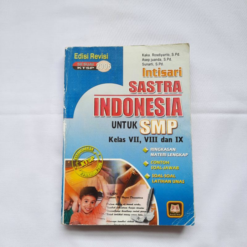 Buku Intisari Sastra Indonesia SMP