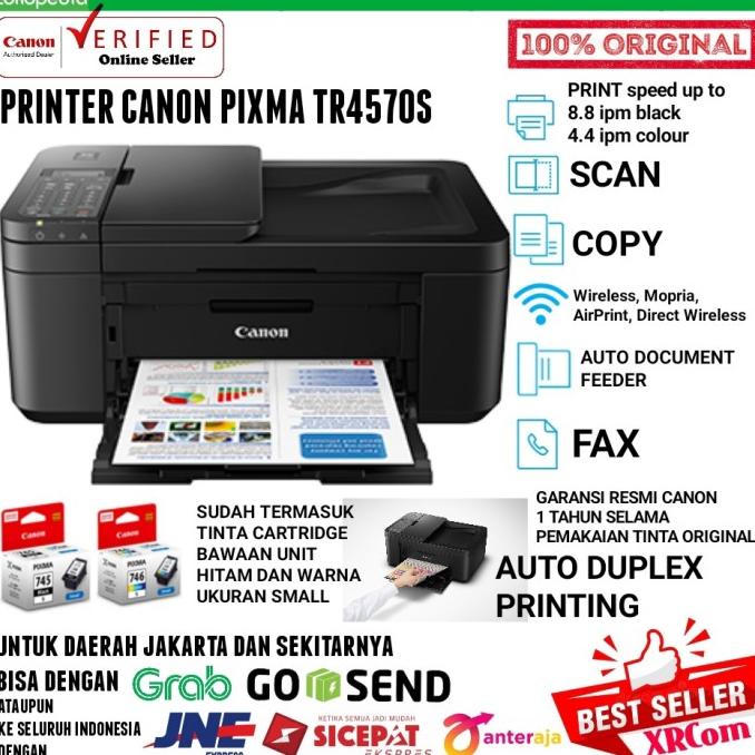 

Printer Canon TR4570S print, scan, copy, wifi dan fax pengganti MX497