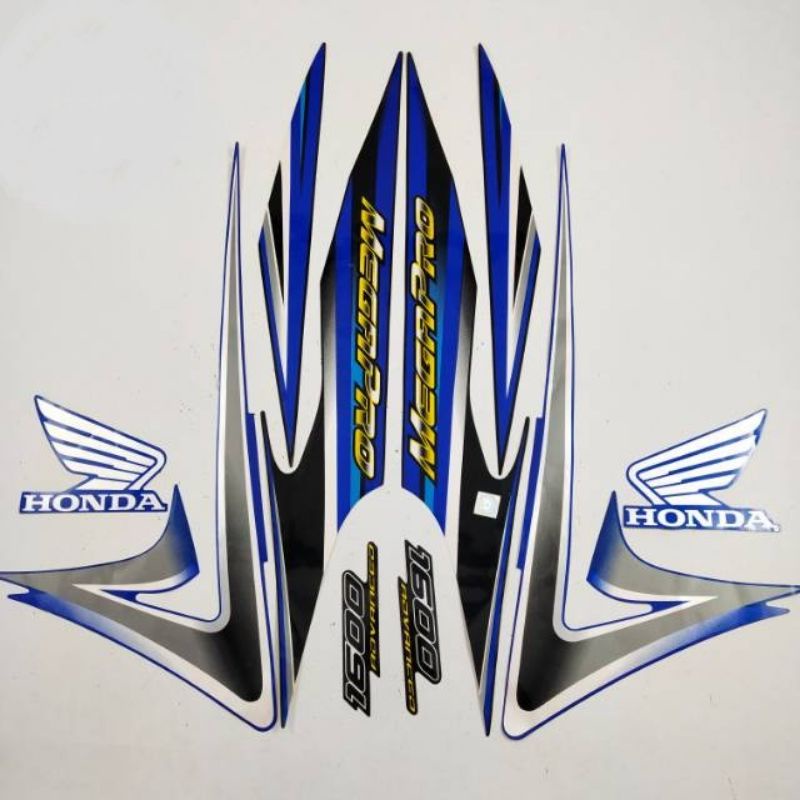 striping lis stiker standar ori Megapro Primus 2006 biru stiker ori Megapro 2006 biru striping Megap