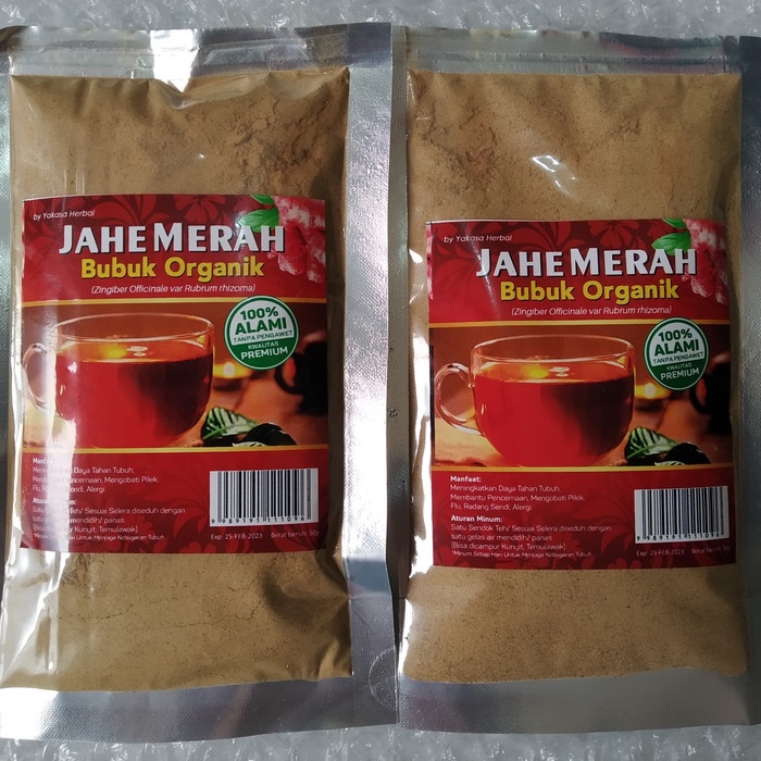 

tradisional-minuman- jahe merah bubuk organik 100% alami tanpa gula - murni 50gr -minuman-